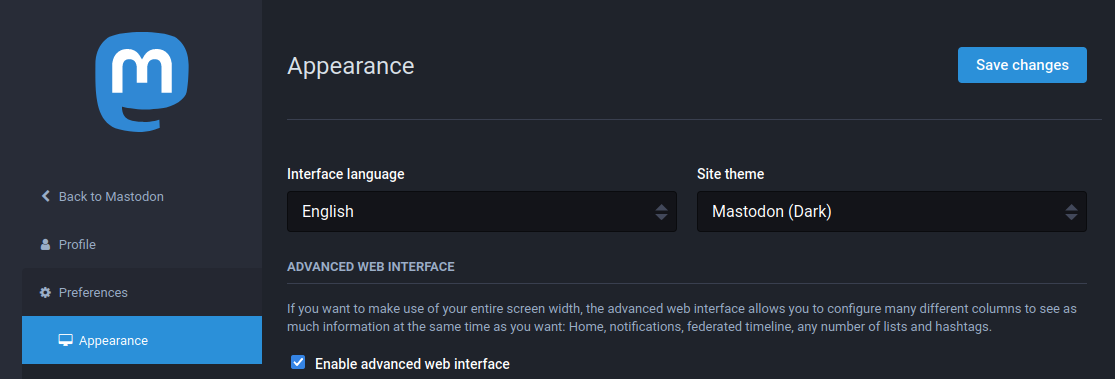 Screenshot showing the preference panel.